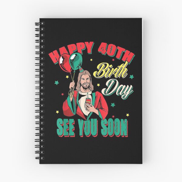 Item preview, Funny Jesus Greetings Happy 40th Bday  designed and sold by manidala.