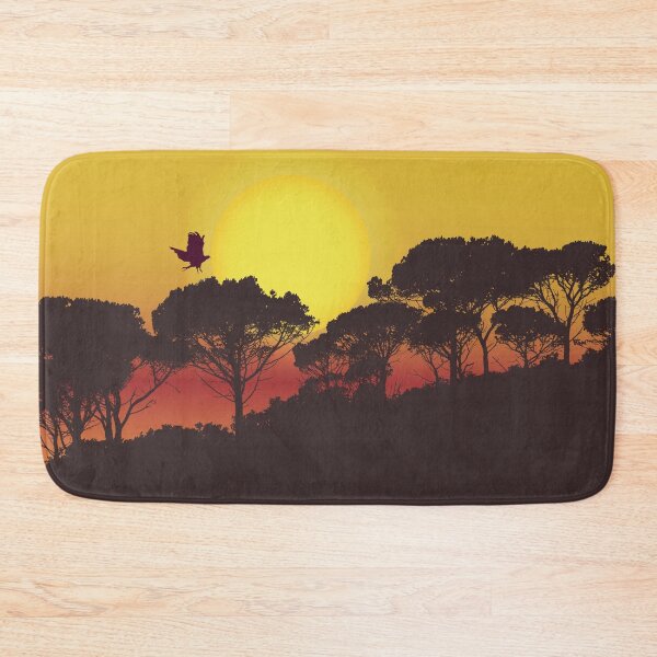 Item preview, Eagle Flying in the Sunset over Trees designed and sold by Salukeart.