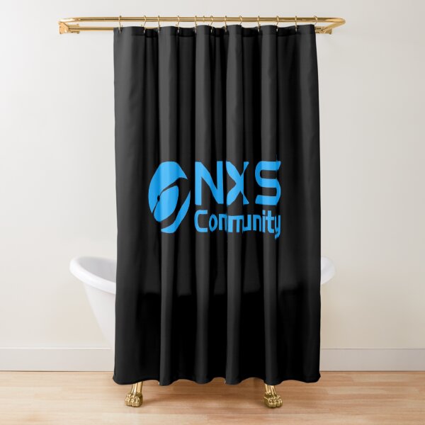 Nexus Official NXS Community Globe Blue Shower Curtain