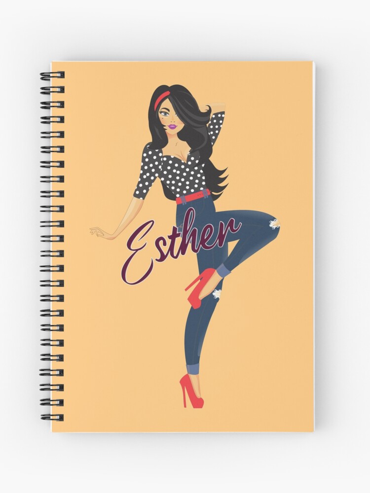 Thumbnail 1 of 3, Journal, Esther Girl Sassy Peach designed and sold by DesignsbyEH.