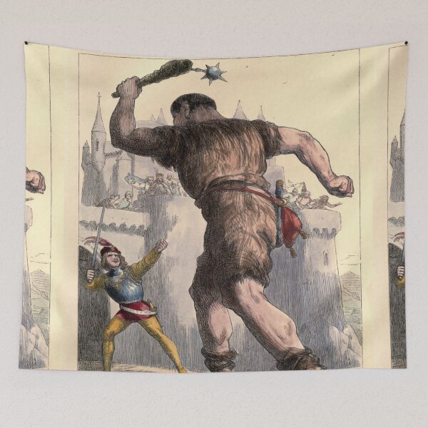 Item preview,  Jack the Giant killer vintage artwork illustration designed and sold by Vintage Designs +.