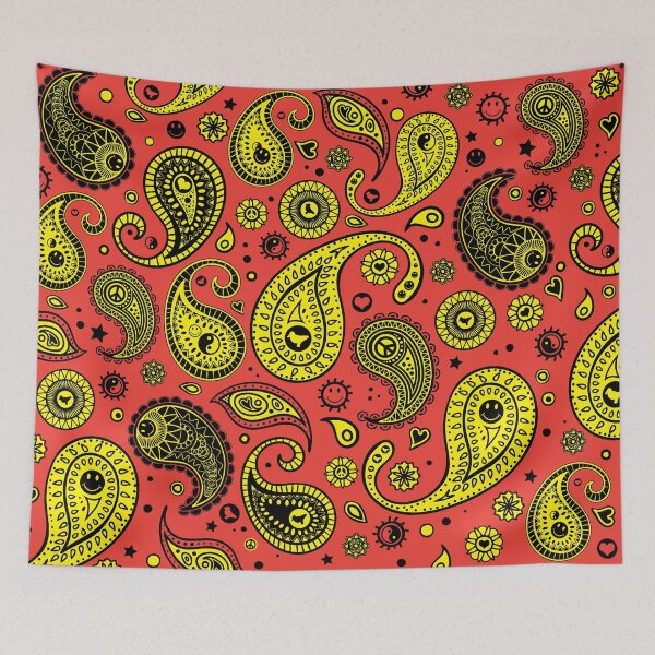 Item preview, "Acid Paisley Bubble" Orange designed and sold by metrodesignuk.