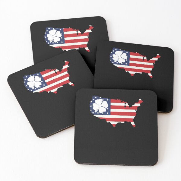 Item preview, Us America Flag Shamrock Clover designed and sold by anassrida.