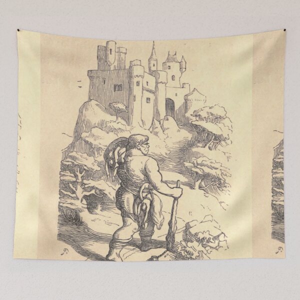 Item preview,  Jack the Giant killer vintage artwork illustration designed and sold by Vintage Designs +.