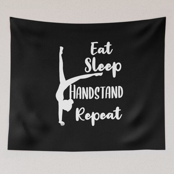 Item preview, Eat Sleep Handstand Repeat Gymnast Quote Gift designed and sold by LANANIL.
