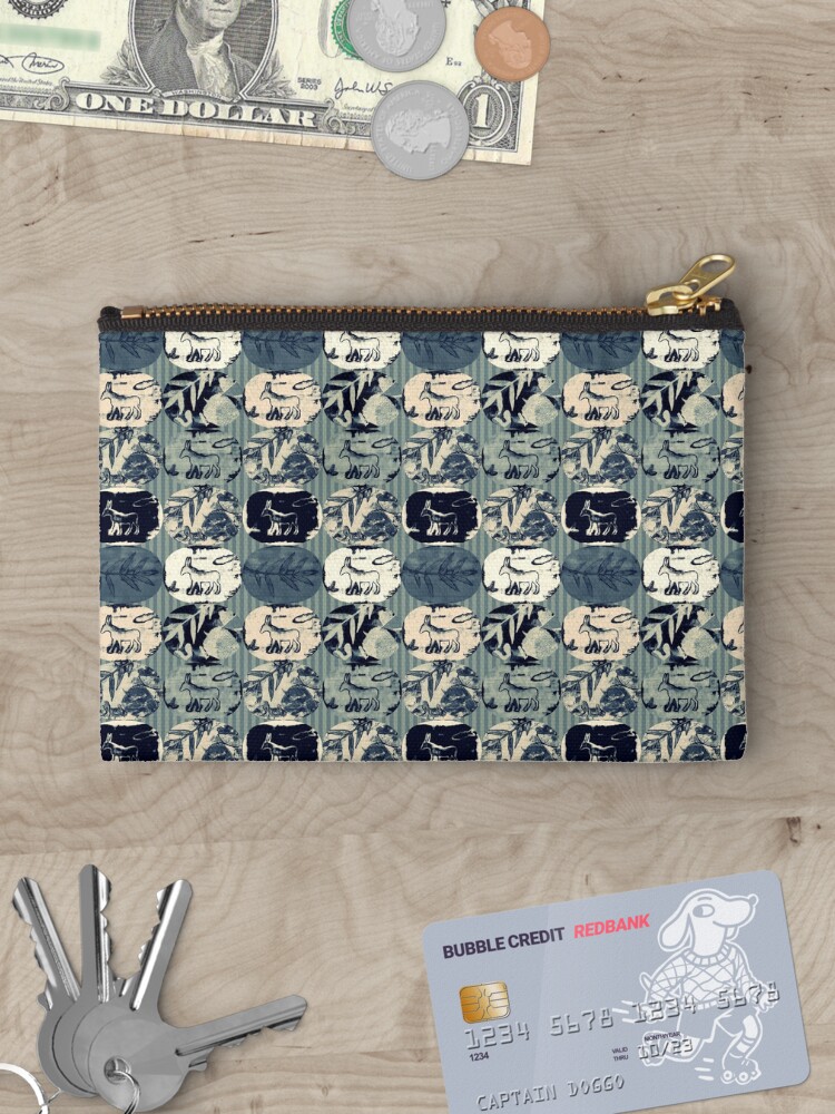 Thumbnail 3 of 4, Zipper Pouch, Donkey mosaic (film duotone) designed and sold by ElenaWhiskers.