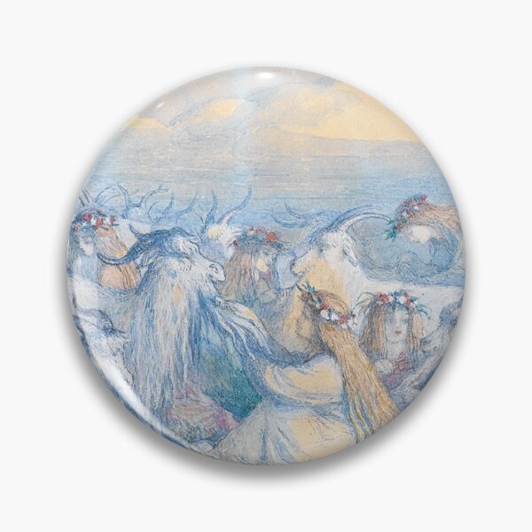 Item preview, Ladies in the field with Goats illustration designed and sold by Vintage Designs +.