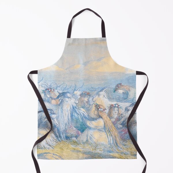 Item preview, Ladies in the field with Goats illustration designed and sold by Vintage Designs +.