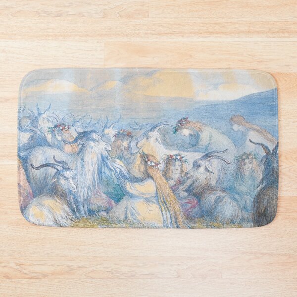 Item preview, Ladies in the field with Goats illustration designed and sold by Vintage Designs +.