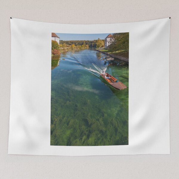 Item preview, Boat on the Young River Rhine - Rheinau, Switzerland designed and sold by holgermader.