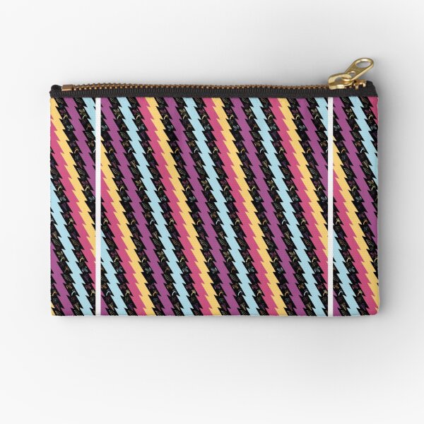 Dinamic Girlz Retro Zig Zag Pattern Zipper Pouch
