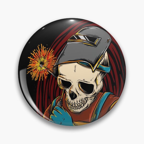 Item preview, On Fire Welder Skull designed and sold by damnoverload.