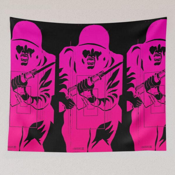 Item preview, CHARGING SHOOTING TARGET - FLUO PINK designed and sold by ammo-shop.