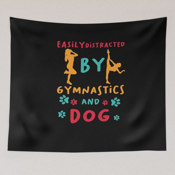 Item preview, Easily Distracted By Gymnastics and Dogs Gymnastics Gift for Girls designed and sold by LANANIL.