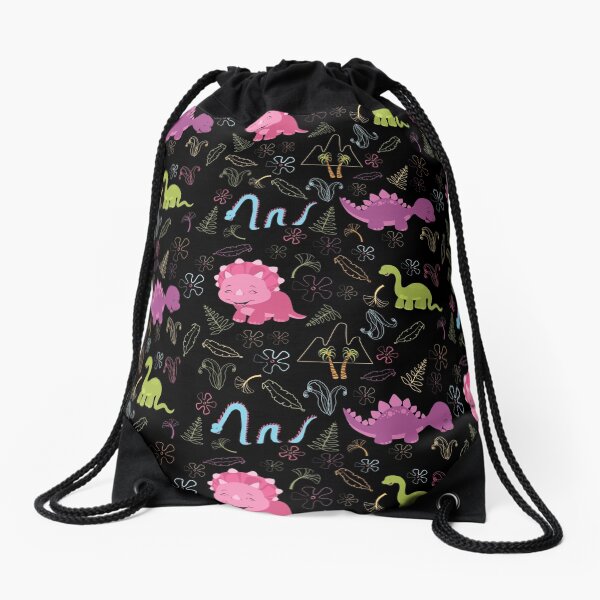 Dinamic Girlz Dino Pattern Drawstring Bag