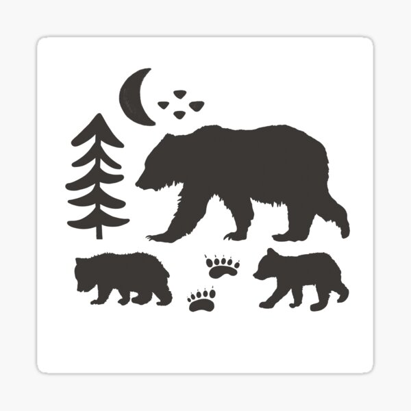 Vista previa del artículo con la obra «Impresión de oso boho, oso grizzly, bosque, al aire libre, decoración tribal, animales salvajes», diseñado y vendido por cateandrainn.
