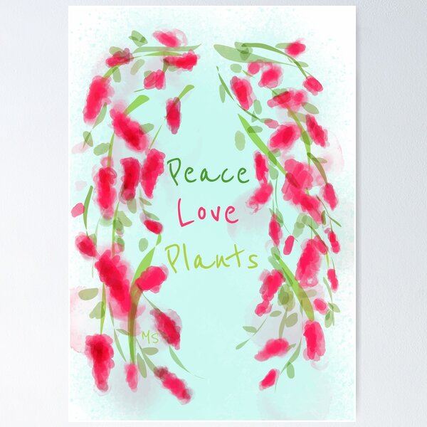 Aperçu de l'œuvre Chenille Plant - Paix, Amour, Plantes créée et vendue par Michelebuttons.