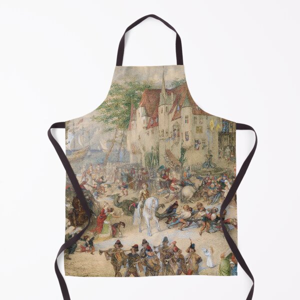 Item preview, onlookers cheer a triumphant  St George with the Dragon designed and sold by Vintage Designs +.