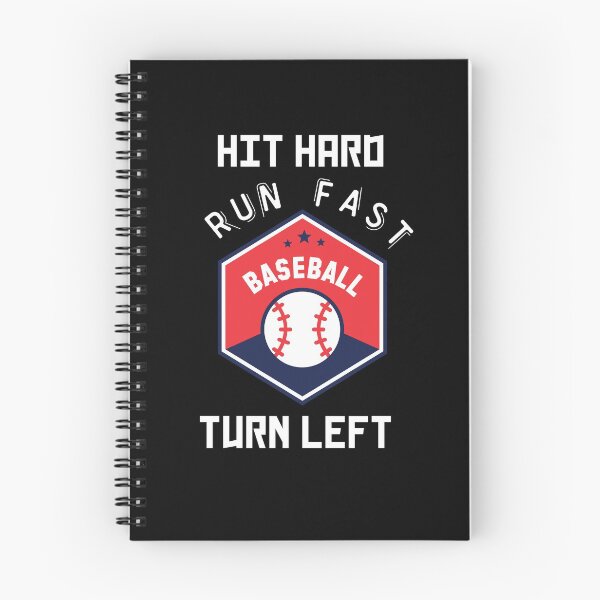 Item preview, Hit hard run fast turn left - baseball sayings. designed and sold by Theleochick.