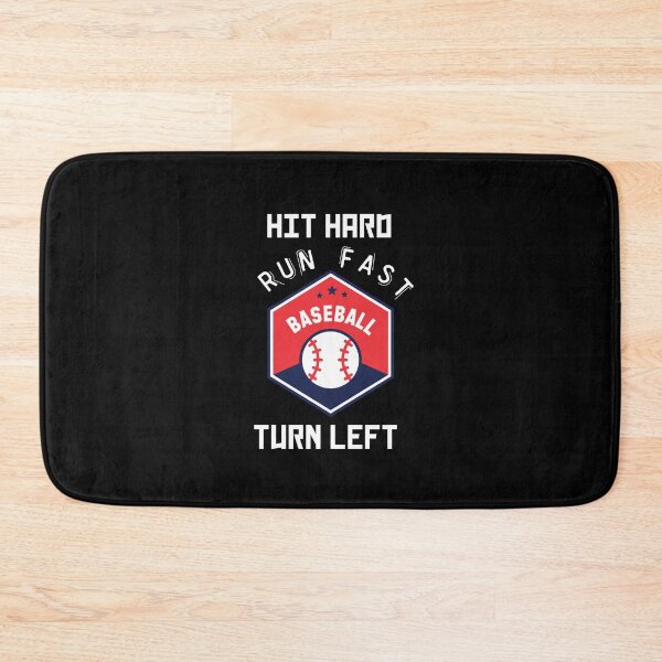Item preview, Hit hard run fast turn left - baseball sayings. designed and sold by Theleochick.