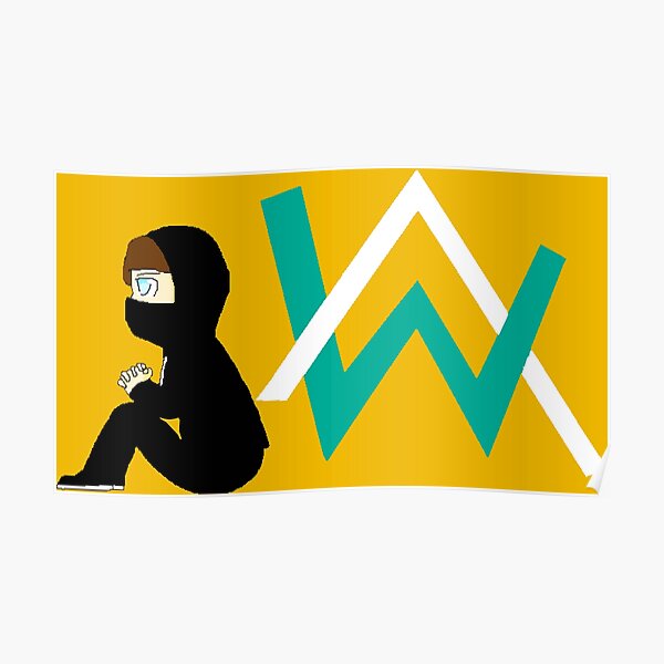 alan walker drawing art Poster