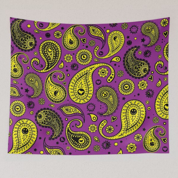 Item preview, "Acid Paisley Bubble" Grape designed and sold by metrodesignuk.