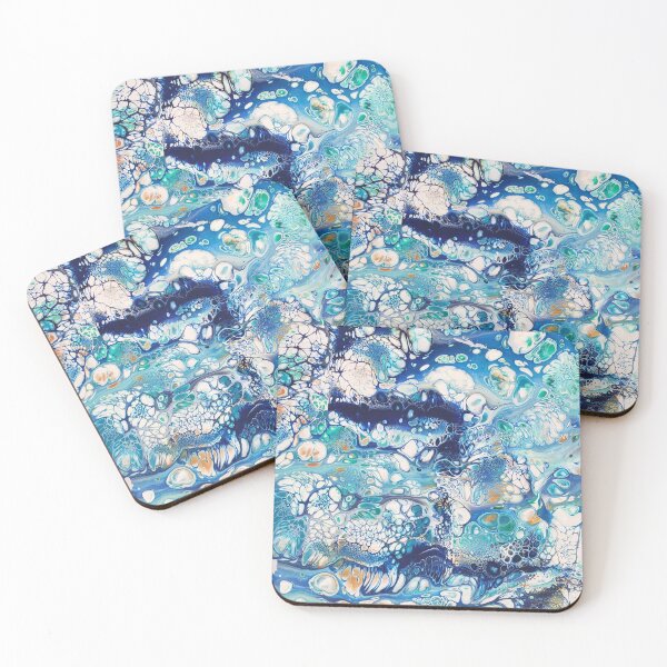 Item preview, Ocean Waves Abstract Pour Painting designed and sold by Awesomefamily.