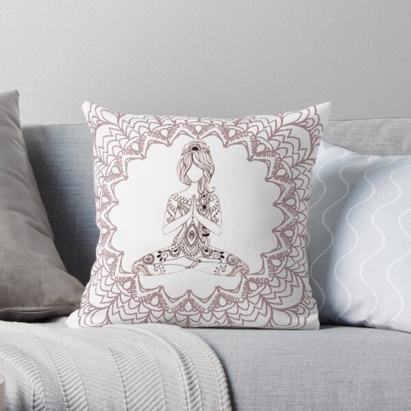 Divine Feminine Mandala Art Throw Pillow