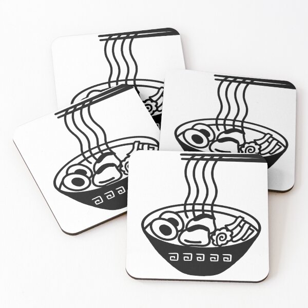 Item preview, Simple Black and White Outline Ramen Logo Art designed and sold by Marinaaa010.