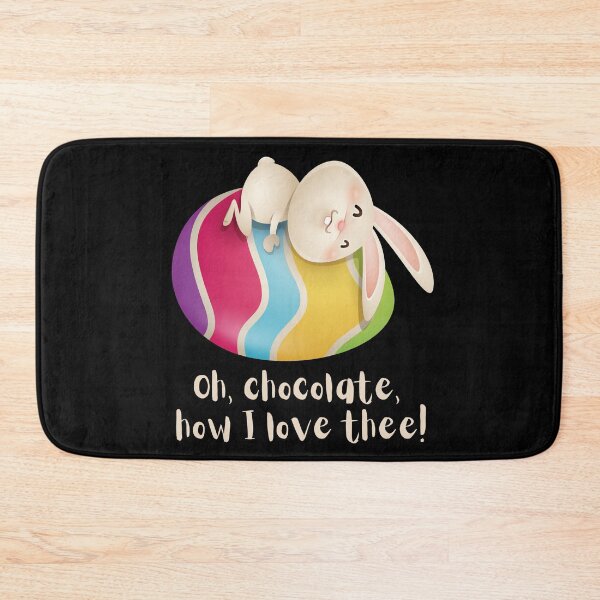 Item preview, Oh chocolate, how I love thee! Besotted Easter bunny hugging an Easter egg. designed and sold by JellyBeenzz.