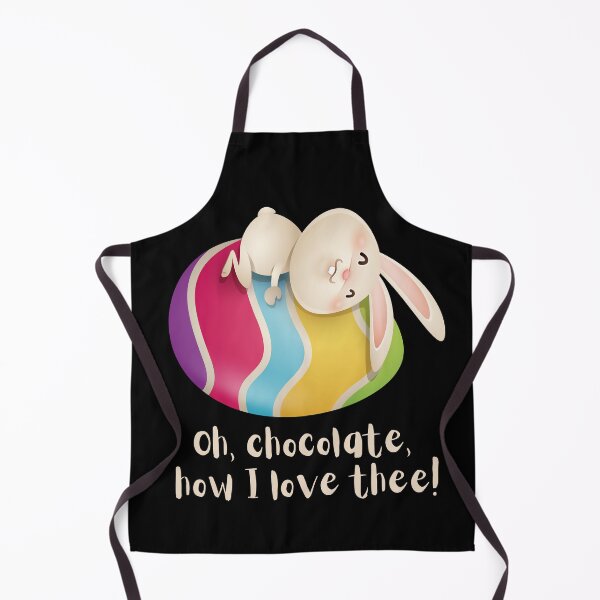 Item preview, Oh chocolate, how I love thee! Besotted Easter bunny hugging an Easter egg. designed and sold by JellyBeenzz.