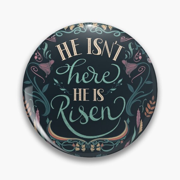 Item preview, He is Risen Floral chalk-style Art // Christian Easter Art designed and sold by creativebakergb.
