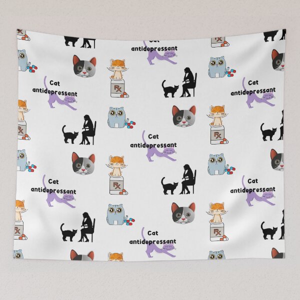 Item preview, Cat Antidepressant Sticker Pack designed and sold by SportyDogShop.