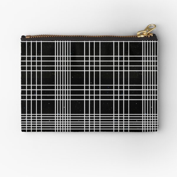 Space Plaid Zipper Pouch
