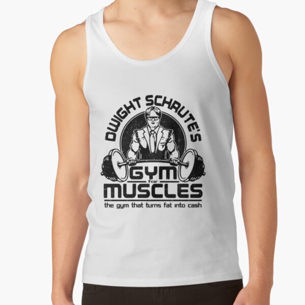 Dwight schrute gym store for muscles tank top