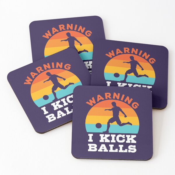 Item preview, Warning I Kick Balls Funny Kickball Player designed and sold by jaygo.