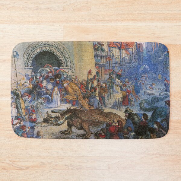 Item preview, the dragon is greeted by the townsfolk St George with the Dragon designed and sold by Vintage Designs +.