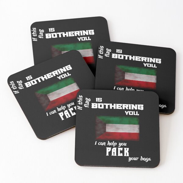 Item preview, Kuwaiti flag - pack your bags designed and sold by 2Girls1Shirt.