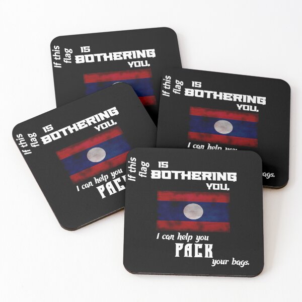 Item preview, Laotian flag - pack your bags designed and sold by 2Girls1Shirt.