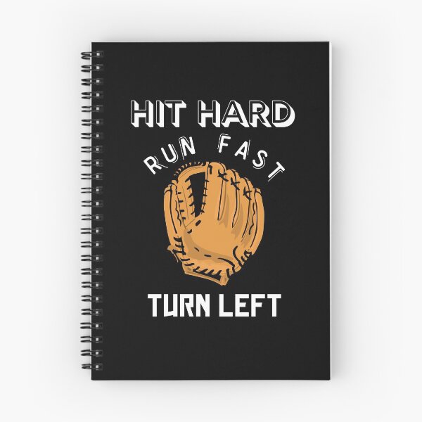 Item preview, Hit hard run fast turn left - Baseball enthusiat t-shirt. designed and sold by Theleochick.