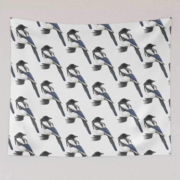 Item preview, Magpie Garden Bird Illustration designed and sold by BijouArt.