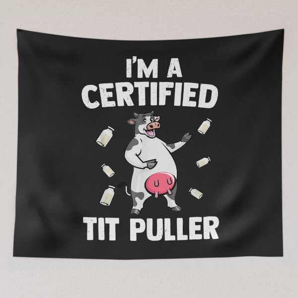 Item preview, Men's Tit Puller Cow Milking Farming Animal Farmer designed and sold by MertieStark.