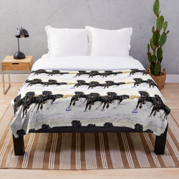 Item preview, Impresionantes caballos negros en la nieve designed and sold by dorcas13.