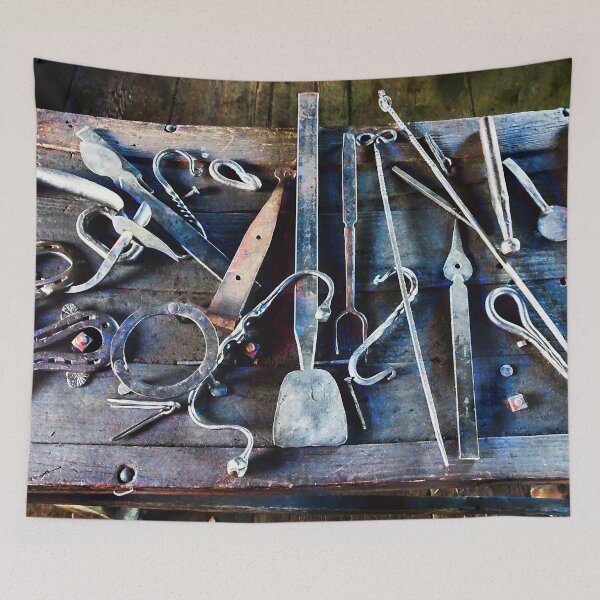 Item preview, Blacksmith Tools on Table designed and sold by Susan Savad.