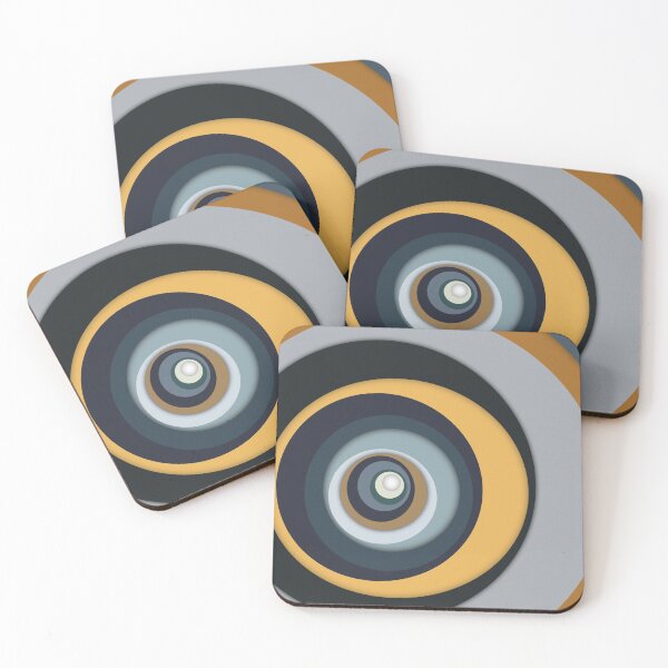 Item preview, Aesthetic Abstract Geometric Circle Optical Illusion Style Pattern designed and sold by Caroline Laursen.
