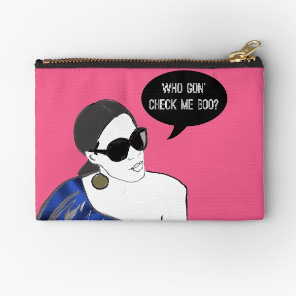 Who gon' check me boo? Zipper Pouch