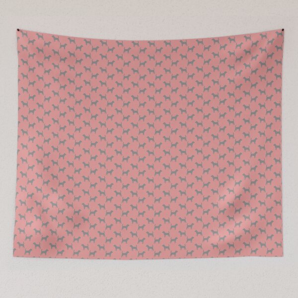 Item preview, Pink and gray dog silhouette designed and sold by ashleymanske.
