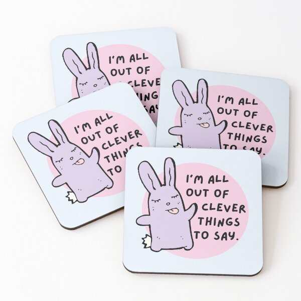 Item preview, I'm All Out of Clever Things to Say Funny Badass Sarcastic Bunny designed and sold by HappyPeeps.