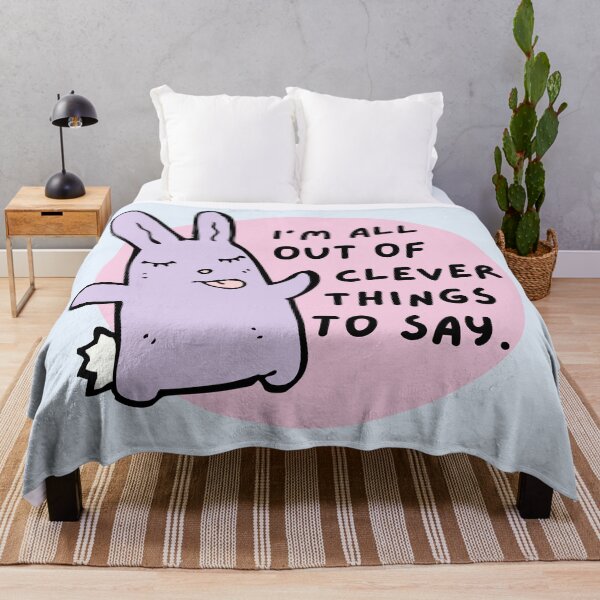 Item preview, I'm All Out of Clever Things to Say Funny Badass Sarcastic Bunny designed and sold by HappyPeeps.
