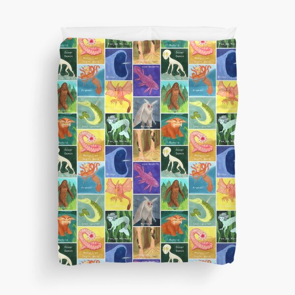 Creepy Cute Cryptids Duvet Cover